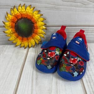 Adidas Marvel Spiderman Blue Red Toddler Shoes Sneakers 6.5C